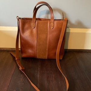 Madewell leather small Transport crossbody tote